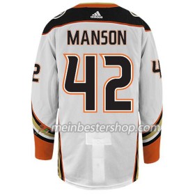 Anaheim Ducks JOSH MANSON 42 Adidas Weiß Trikot Authentic - Herren